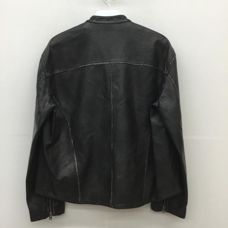 ユーズドクロージング used clothes ジャケット、上着 ライダース MASON PRINCE メゾンプリンス ダブルZIP ショート丈 シングルライダース 3 ロゴ、文字 ダークブラウン / ダークブラウン /  メンズ USED 古着 中古 10107082