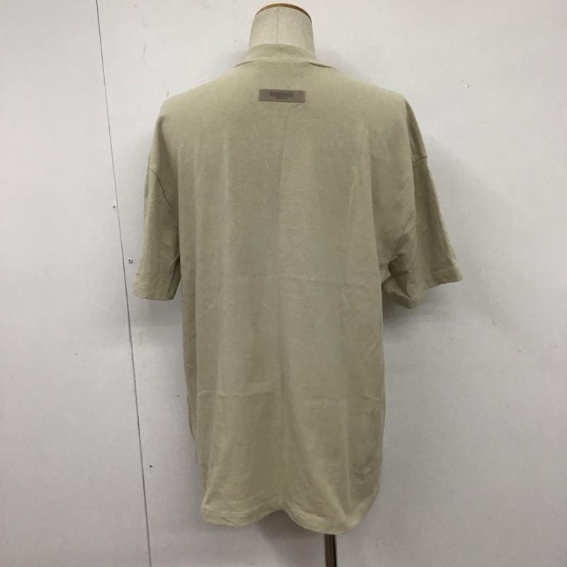 エッセンシャルズ ESSENTIALS Tシャツ 半袖 モックネック S ロゴ、文字 ベージュ / ベージュ /  メンズ USED 古着 中古 10111572