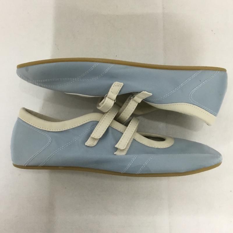 ザラ ZARA パンプス パンプス 5206 510 401 サテン風バレエシューズ EU38 無地 水色 / ライトブルー /  レディース USED 古着 中古 10144352
