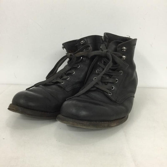 ウルウ゛ァリン WOLVERINE ブーツ ショートブーツ 1000MILE BOOTS レースアップ 無地 黒 / ブラック /  メンズ USED 古着 中古 10142085