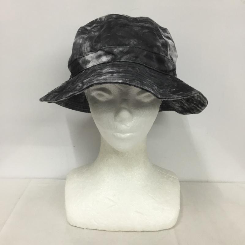 アダムス ADAMS 帽子 ハット バケットハット タイダイ染め ロゴ、文字 黒 / ブラック /  メンズ USED 古着 中古 10143303