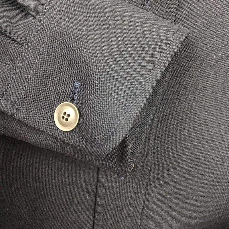 ソージュ SOÉJU ワンピース ロングスカート 長袖ロングワンピース シャツワンピース フロントボタン M 無地 紺 / ネイビー /  レディース USED 古着 中古 10146161