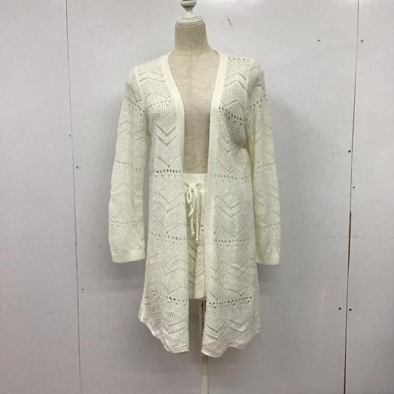 ジェラートピケ gelato pique ウェア ウェア PWNT182062 ルームウェア ガウン カーディガン ニットパンツ ショートパンツ セット FREE  白 / ホワイト /  レディース USED 古着 中古 10147164