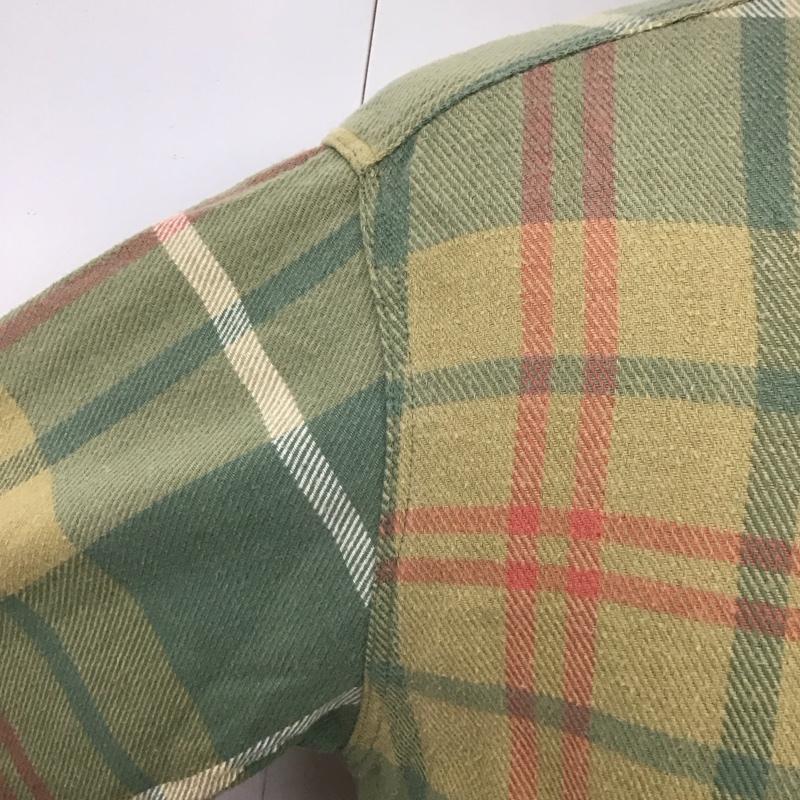 ギャップ GAP シャツ、ブラウス 長袖 ボタンダウン S チェック カーキ / カーキ / X ベージュ / ベージュ / X 白 / ホワイト / X 桃 / ピンク /  メンズ USED 古着 中古 10121343