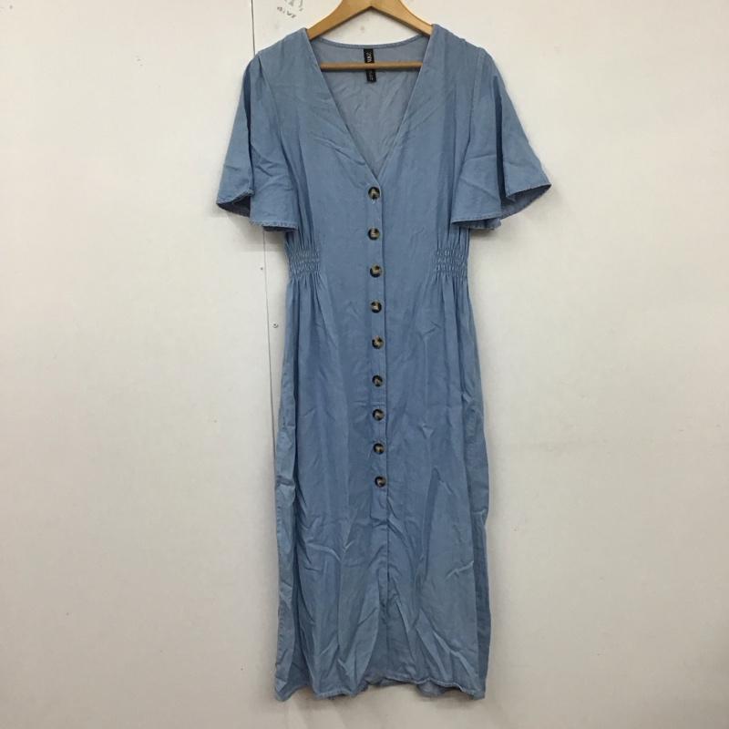 ザラ ZARA ワンピース ロングスカート L 無地 水色 / ライトブルー /  レディース USED 古着 中古 10129174
