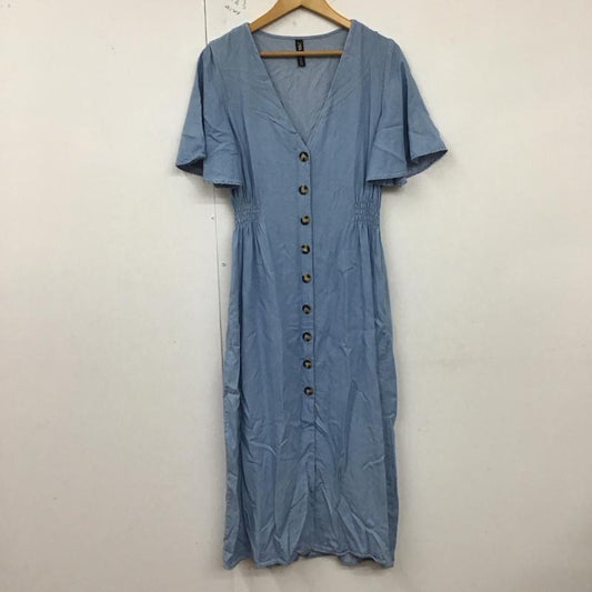 ザラ ZARA ワンピース ロングスカート L 無地 水色 / ライトブルー /  レディース USED 古着 中古 10129174