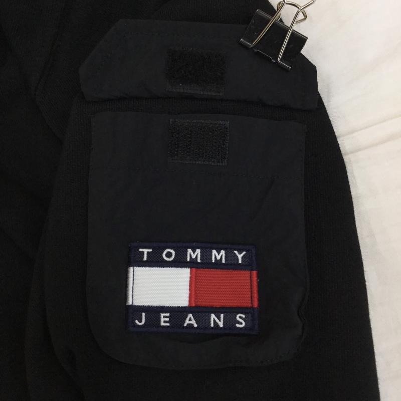 トミーヒルフィガー TOMMY HILFIGER パーカー 長袖 ジップパーカー ロゴ、文字 黒 / ブラック /  メンズ USED 古着 中古 10143641