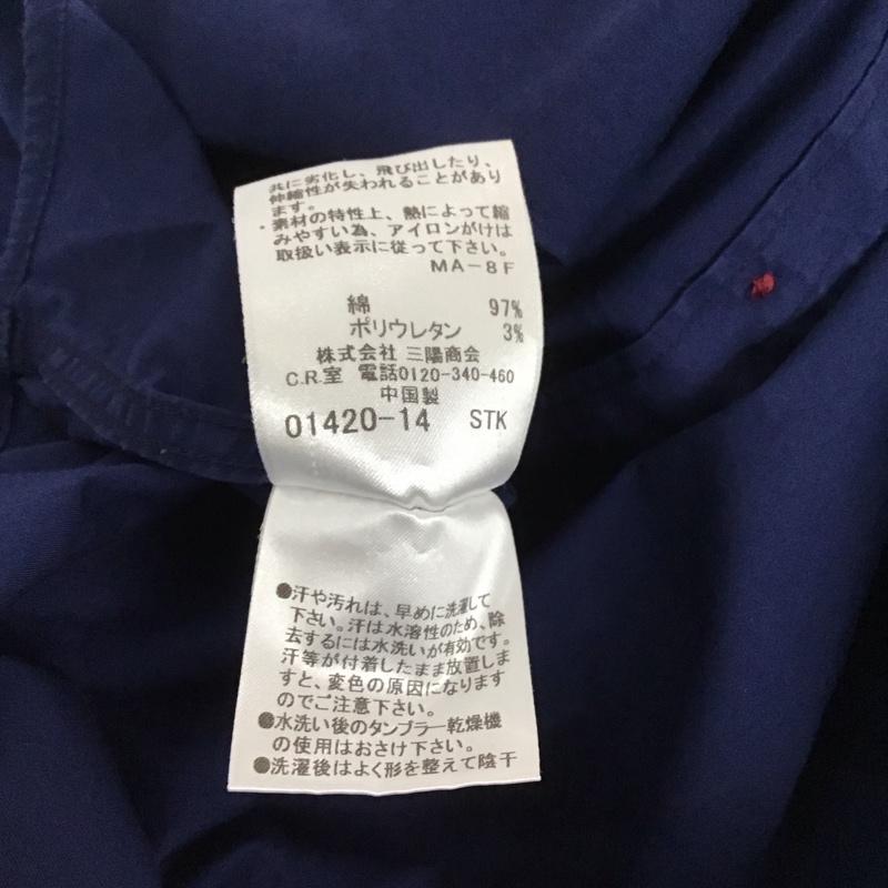 バーバリーブラックレーベル BURBERRY BLACK LABEL シャツ、ブラウス 長袖 長袖シャツ 無地シャツ カラーシャツ 3 ロゴ、文字 紺 / ネイビー /  メンズ USED 古着 中古 10132811