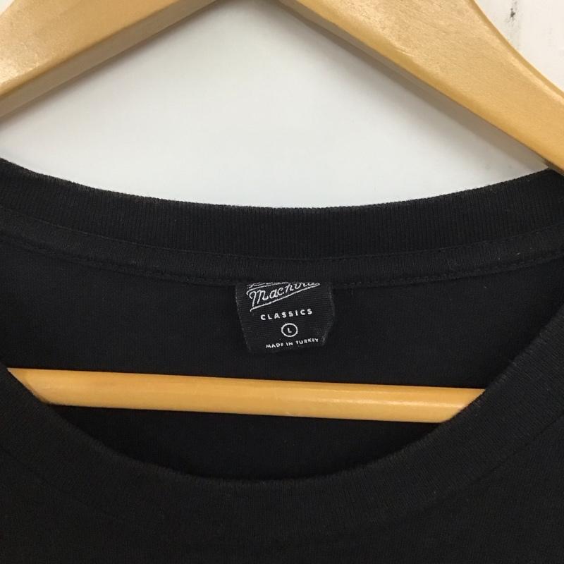 デウスエクスマキナ DEUS EX MACHINA Tシャツ 半袖 半袖カットソー プリントTシャツ クルーネックカットソー L ロゴ、文字 黒 / ブラック /  メンズ USED 古着 中古 10135912