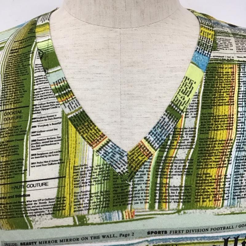 ジョンガリアーノ JOHN GALLIANO Tシャツ 半袖 半袖カットソー プリントTシャツ Vネックカットソー L プリント マルチカラー / マルチカラー /  メンズ USED 古着 中古 10127757