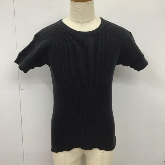 マッコイ MｃCOOY Tシャツ 半袖 半袖カットソー ワッフルTシャツ クルーネックカットソー 38 無地 黒 / ブラック /  メンズ USED 古着 中古 10113149