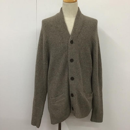 アバクロンビーアンドフィッチ ABERCROMBIE&FITCH カーディガン 長袖 長袖ニットカーディガン リブニットカーディガン 前ボタン XXL 無地 茶 / ブラウン /  メンズ USED 古着 中古 10110422