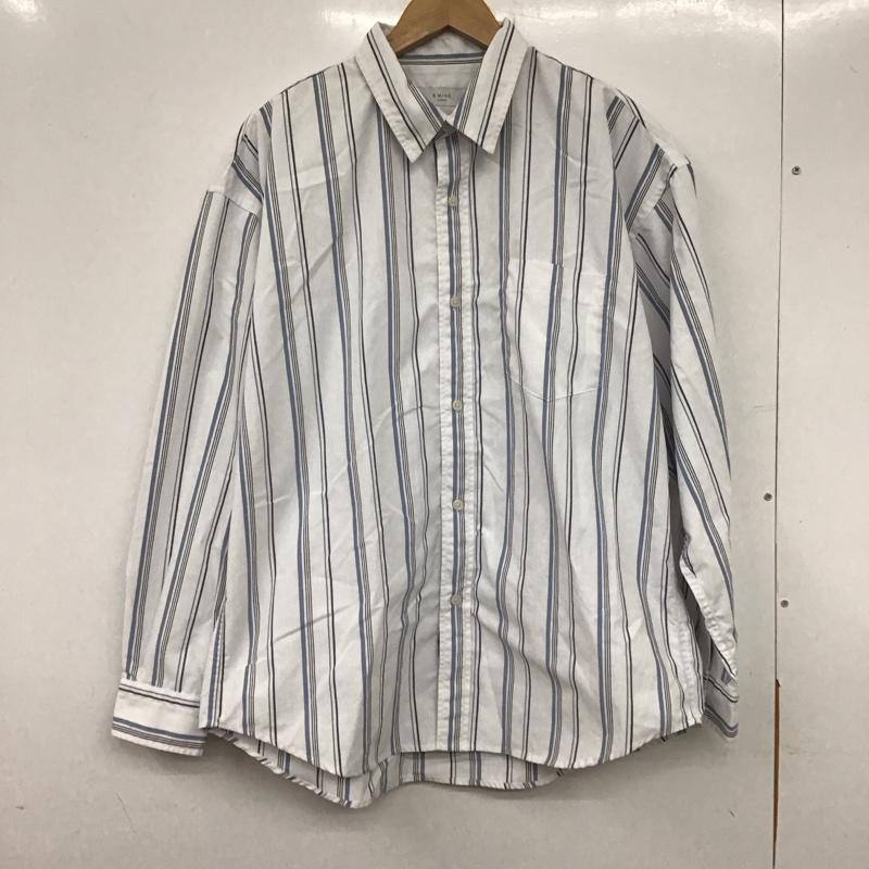 ビーミング バイ ビームス B:MING by BEAMS シャツ、ブラウス 長袖 長袖シャツ ストライプシャツ カラーシャツ L ストライプ 白 / ホワイト /  メンズ USED 古着 中古 10140317