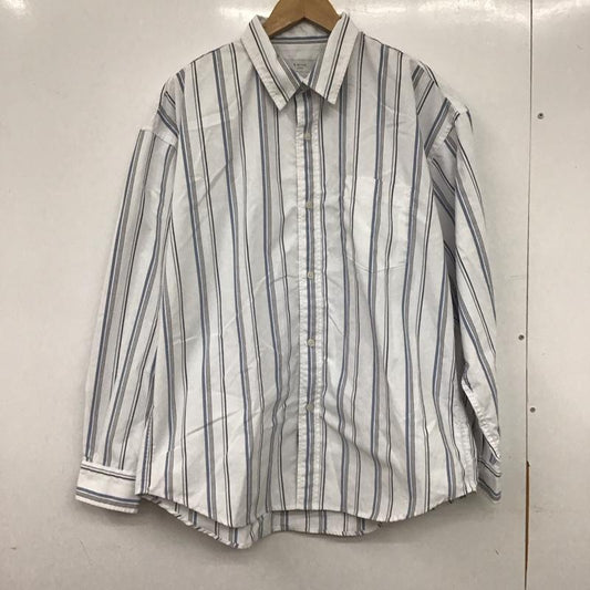 ビーミング バイ ビームス B:MING by BEAMS シャツ、ブラウス 長袖 長袖シャツ ストライプシャツ カラーシャツ L ストライプ 白 / ホワイト /  メンズ USED 古着 中古 10140317