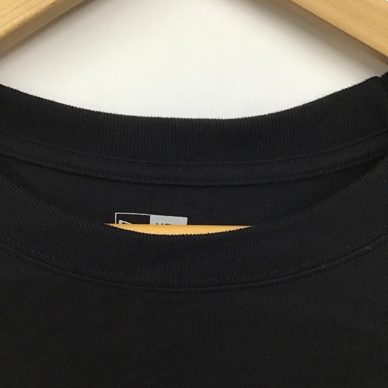 ニューエラ NEW ERA Tシャツ 半袖 半袖カットソー プリントTシャツ クルーネックカットソー キースへリング XXL ロゴ、文字 黒 / ブラック /  メンズ USED 古着 中古 10130114