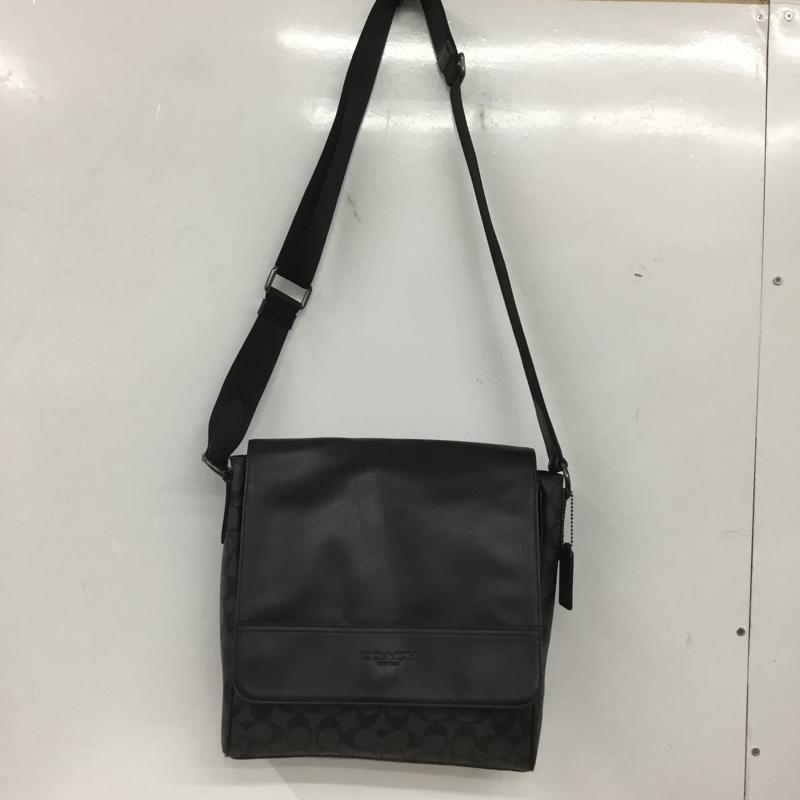 コーチ COACH ショルダーバッグ ショルダーバッグ F73339 シグネチャー ロゴ、文字 黒 / ブラック /  メンズ USED 古着 中古 10139107