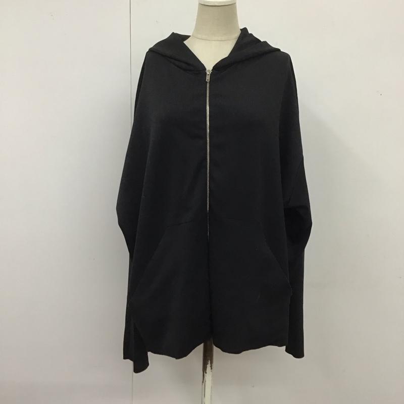 ザラ ZARA パーカー 長袖 長袖パーカー フード付きパーカートレーナー ジップアップパーカー S 無地 黒 / ブラック /  レディース USED 古着 中古 10124136