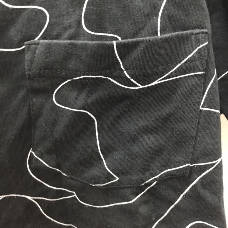 ティーケー TK Tシャツ 半袖 C01-28921 胸ポケット 3 総柄 黒 / ブラック /  メンズ USED 古着 中古 10117774