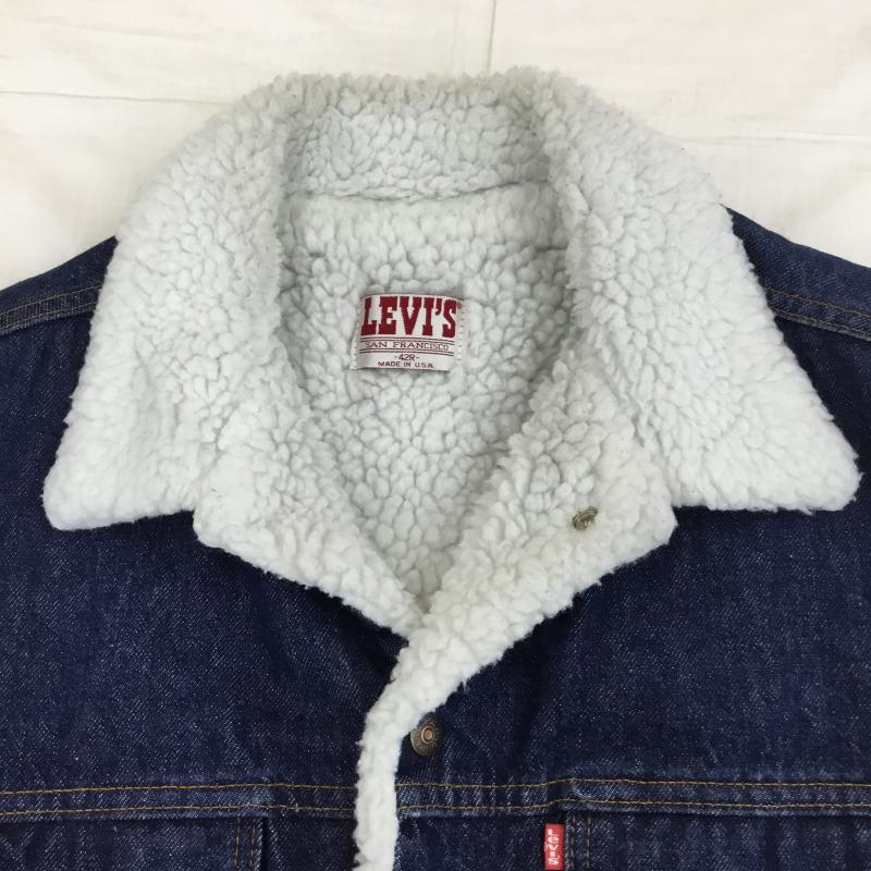 リーバイス Levi s ジャケット、上着 ジャケット、ブレザー デニム　ボアジャケット　80s 40 無地 インディゴ / インディゴ /  メンズ USED 古着 中古 10138377