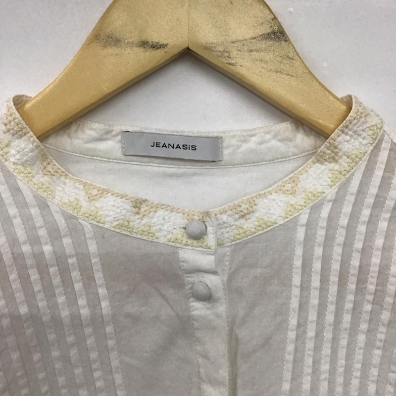ジーナシス JEANASIS シャツ、ブラウス 長袖 JS064797MW バンドカラー FREE 刺繍 白 / ホワイト /  レディース USED 古着 中古 10150818