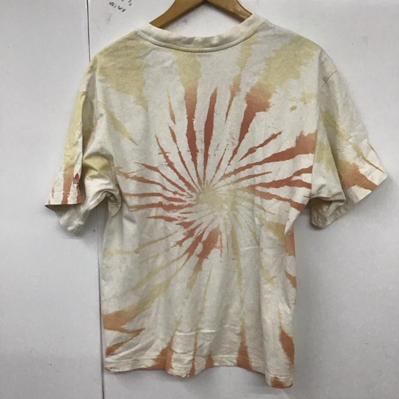 アディダス adidas Tシャツ 半袖 HS1940 タイダイ ロゴ、文字 ベージュ / ベージュ / X 茶 / ブラウン /  メンズ USED 古着 中古 10129169