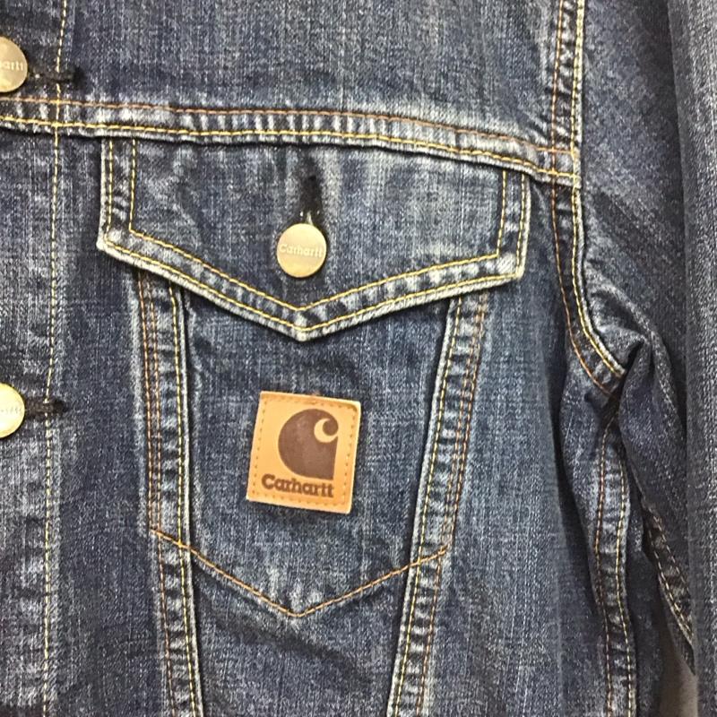 カーハート Carhartt ジャケット、上着 ジャケット、ブレザー デニムジャケット Gジャン アウター カジュアルジャケット L ロゴ、文字 インディゴ / インディゴ /  メンズ USED 古着 中古 10145242