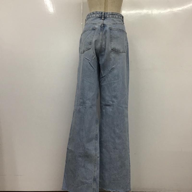 ザラ ZARA パンツ デニム、ジーンズ カットオフ 無地 水色 / ライトブルー /  レディース USED 古着 中古 10109436