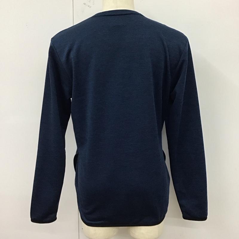アディダス adidas トレーナー 長袖 AZ4794 スウェット ポケット付き L ロゴ、文字 紺 / ネイビー /  メンズ USED 古着 中古 10123282
