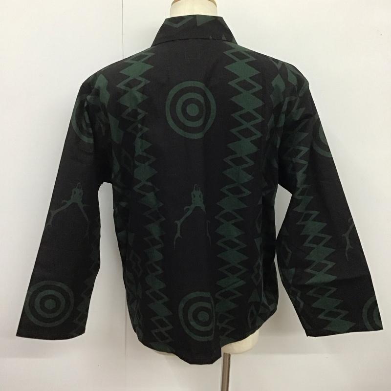 サウスツーウェストエイト South2 West8 シャツ、ブラウス 長袖 長袖シャツ 総柄シャツ カラーシャツ ポケットシャツ M 総柄 黒 / ブラック / X 緑 / グリーン /  メンズ USED 古着 中古 10125516