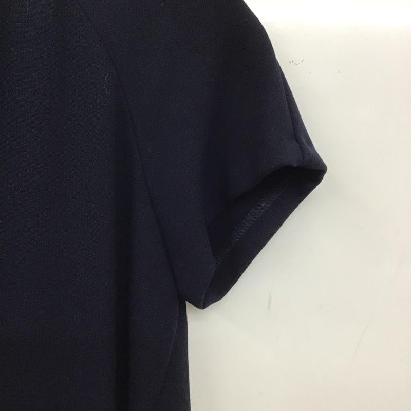 ザラ ZARA ワンピース ひざ丈スカート 7642 023 401 半袖 S 無地 紺 / ネイビー /  レディース USED 古着 中古 10139152