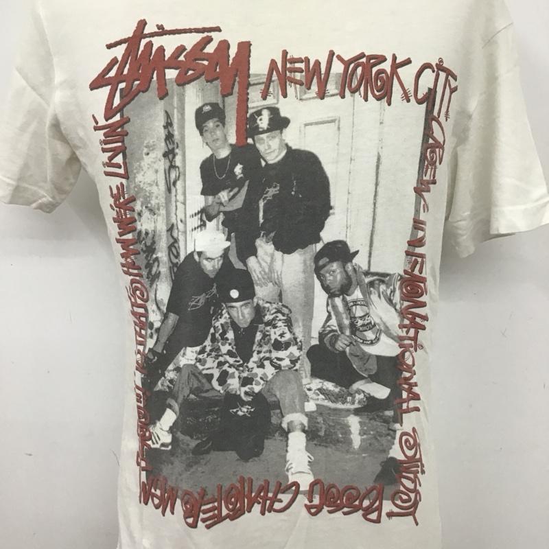 ステューシー STUSSY Tシャツ 半袖 プリント M プリント 白 / ホワイト /  メンズ USED 古着 中古 10106086