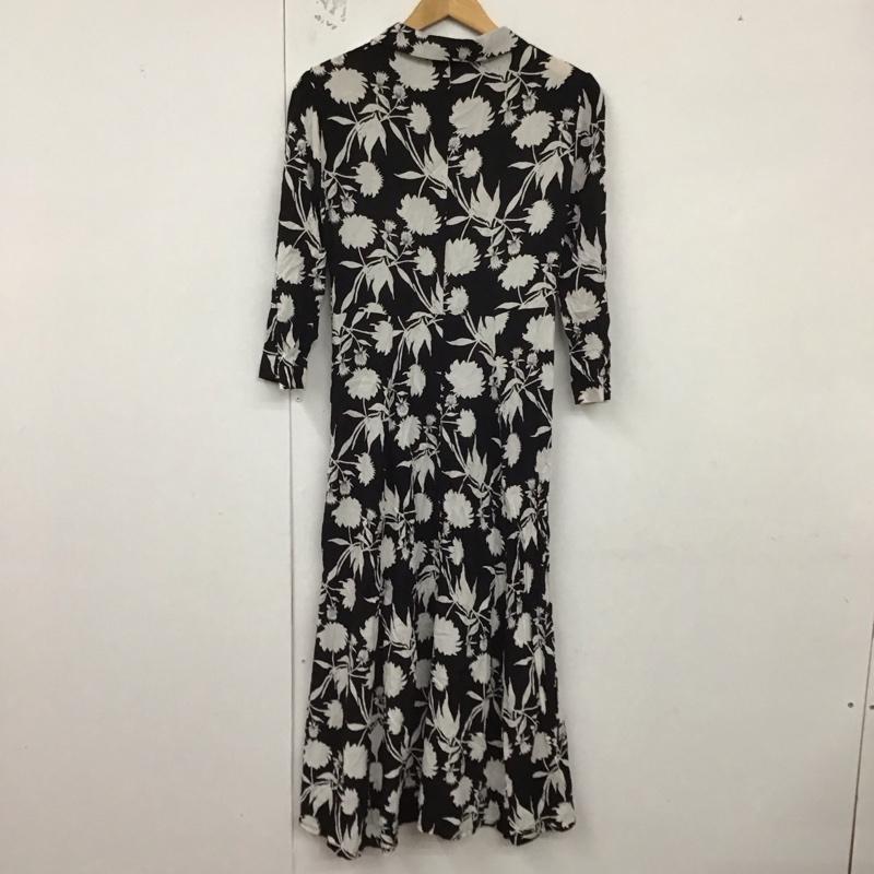 ザラ ZARA ワンピース ロングスカート L 総柄 黒 / ブラック /  レディース USED 古着 中古 10128881