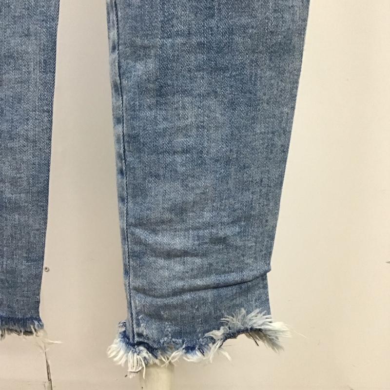 ザラ ZARA TRAFALUC パンツ デニム、ジーンズ ストレッチ スキニー ダメージ加工 青 / ブルー /  レディース USED 古着 中古 10117740