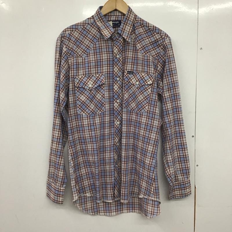 ラングラー Wrangler シャツ、ブラウス 長袖 長袖シャツ チェックシャツ カラーシャツ M チェック マルチカラー / マルチカラー /  メンズ USED 古着 中古 10146748