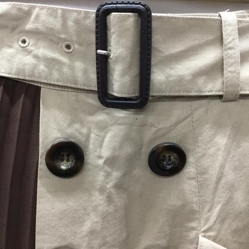 アズールバイマウジー AZUL BY MOUSSY スカート ロングスカート 250csa31-586d ASYMMETRYCOMBISKIRT ロングスカート フレアスカート S 無地 茶 / ブラウン /  レディース USED 古着 中古 10112283