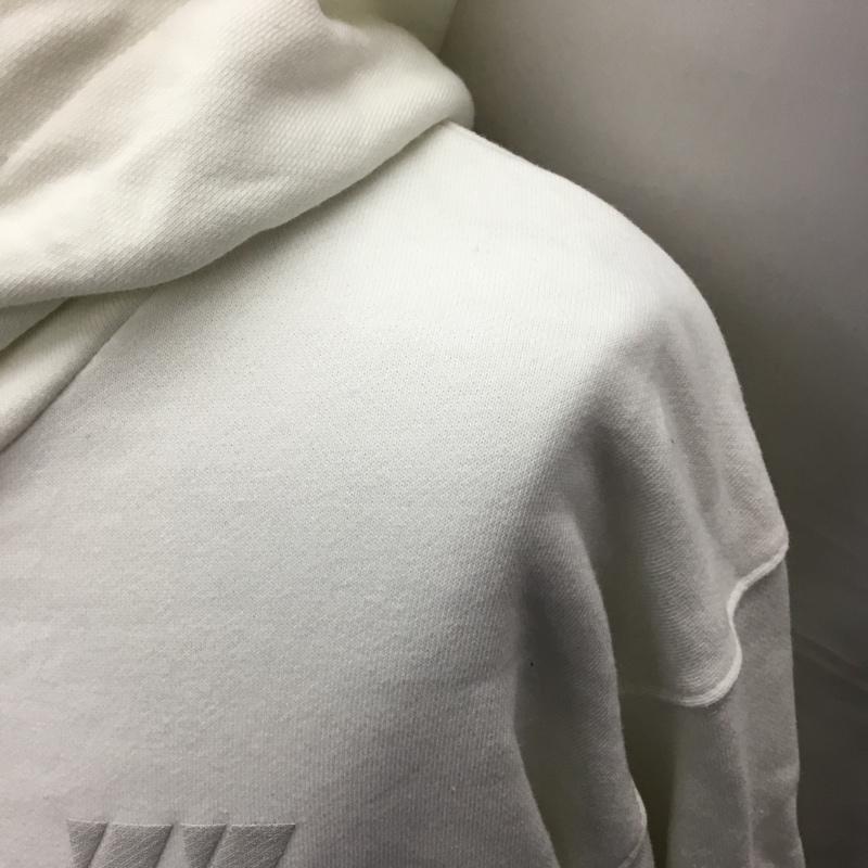 ユナイテッドアローズグリーンレーベルリラクシング UNITED ARROWS green label relaxing パーカー 長袖 長袖パーカー フード付きパーカー プリントスウェット トレーナー 771m XL ロゴ、文字 白 / ホワイト /  メンズ USED 古着 中古 10121640