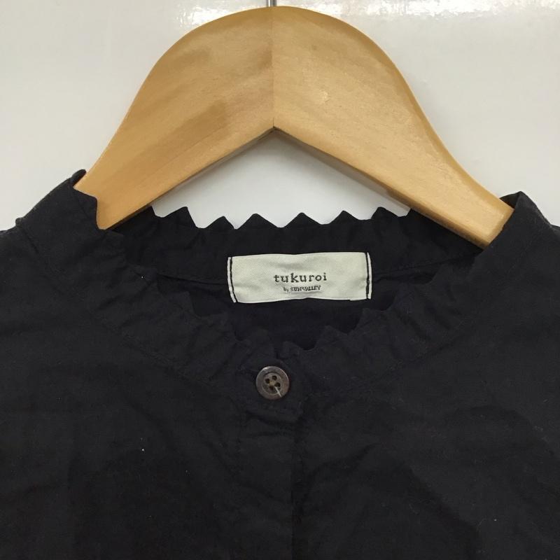 ツクロイ サンバレー tukuroi by SUNVALLEY シャツ、ブラウス 長袖 M 無地 紺 / ネイビー /  レディース USED 古着 中古 10150518