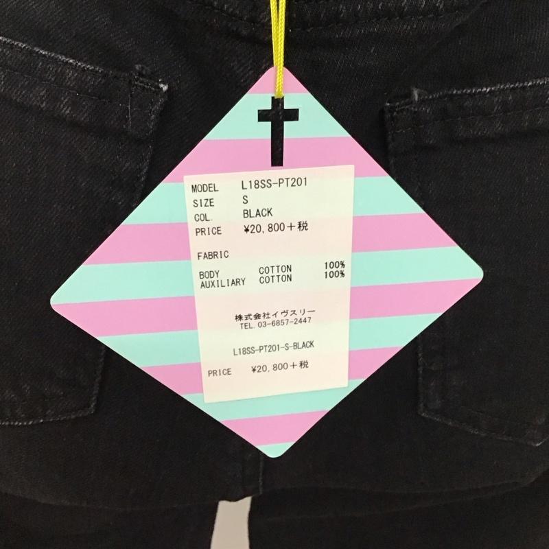 リルリリー lilLilly パンツ デニム、ジーンズ L18SS-PT201 ストレッチ S ダメージ加工 黒 / ブラック /  レディース USED 古着 中古 10117238