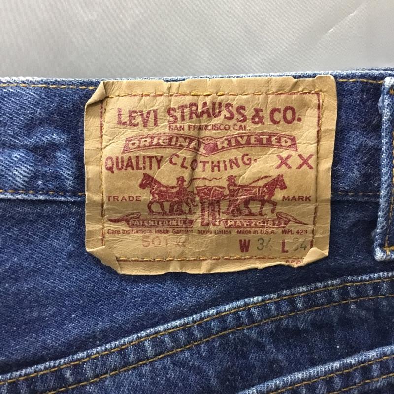リーバイストラウスアンドコー Levi Strauss & co. パンツ デニム、ジーンズ デニムパンツ ストレートパンツ ワイドパンツ カジュアルパンツ 34インチ 無地 インディゴ / インディゴ /  メンズ USED 古着 中古 10115626