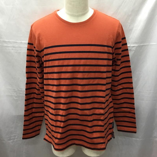 エディーバウアー Eddie Bauer カットソー 長袖 長袖カットソー クルーネックカットソー ロングスリーブカットソー プリントTシャツ M ボーダー柄 マルチカラー / マルチカラー /  メンズ USED 古着 中古 10113548