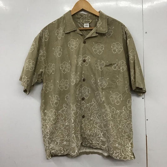 古着 USED シャツ、ブラウス 半袖 半袖シャツ プリントシャツ ポケットシャツ 80s 90s usa製 gotcha M プリント ベージュ / ベージュ /  メンズ USED 古着 中古 10150453