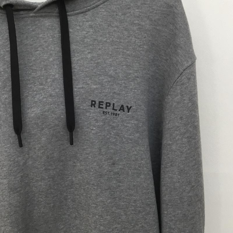 リプレイ REPLAY パーカー 長袖 REPLAY パーカー　M6222.000.F22890P XL ロゴ、文字 灰 / グレー /  メンズ USED 古着 中古 10120879