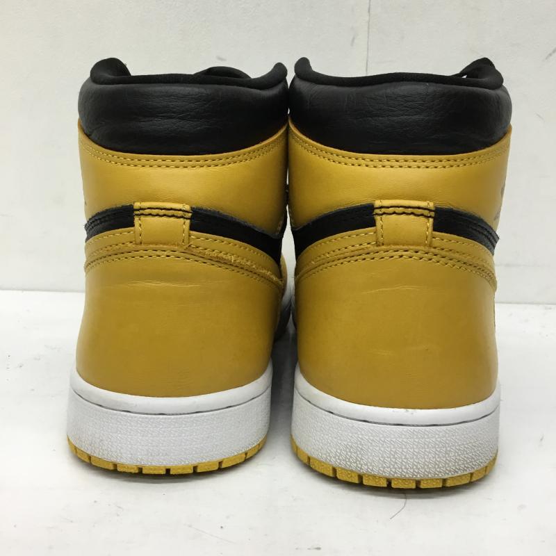 ナイキ NIKE スニーカー スニーカー 555088-701 Air Jordan 1 High OG Pollen 27.0cm ロゴ、文字 黒 / ブラック / X 黄 / イエロー /  メンズ USED 古着 中古 10142847
