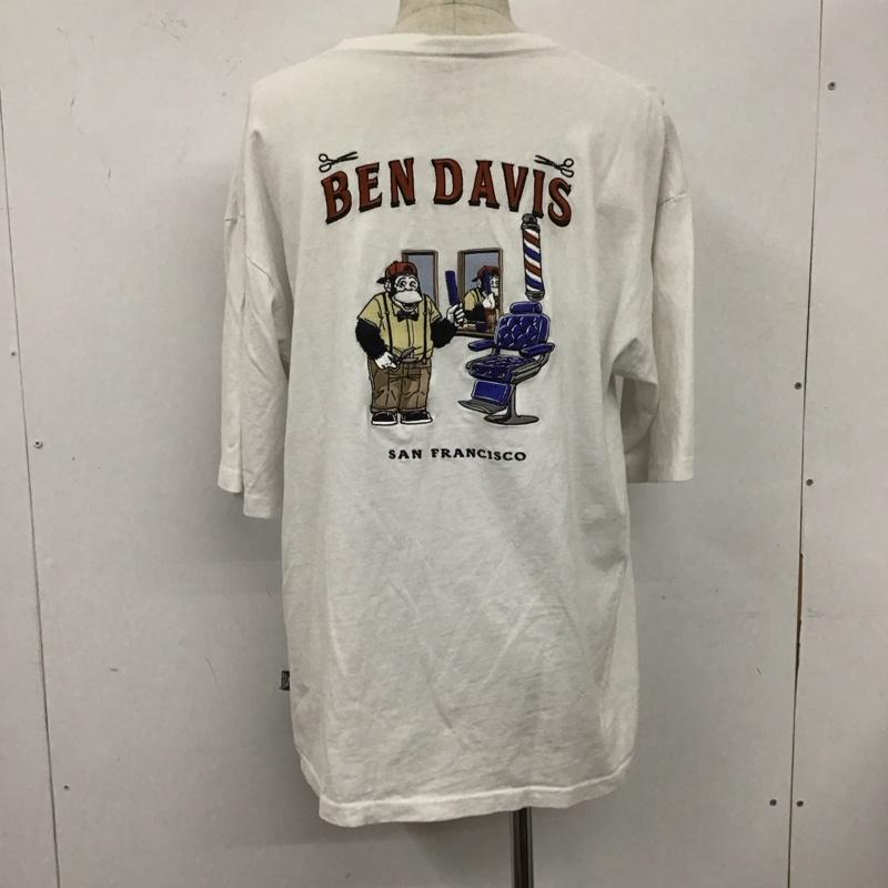 ベンデイビス BEN DAVIS Tシャツ 半袖 C-2580005 グラフィックTシャツ BARBERSHOPEMBROIDERYBIGTEE プリントTシャツ XL プリント 白 / ホワイト /  メンズ USED 古着 中古 10110736