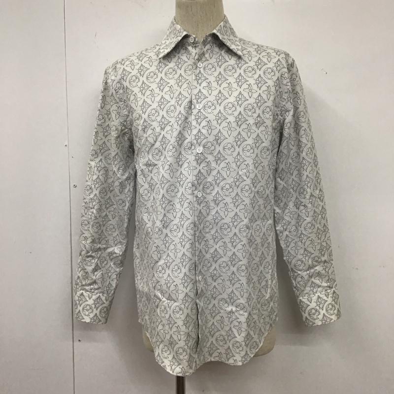 ルイヴィトン LOUIS VUITTON シャツ、ブラウス 長袖 長袖シャツ カラーシャツ 長袖カットソー プリントシャツ S 総柄 白 / ホワイト /  メンズ USED 古着 中古 10124816