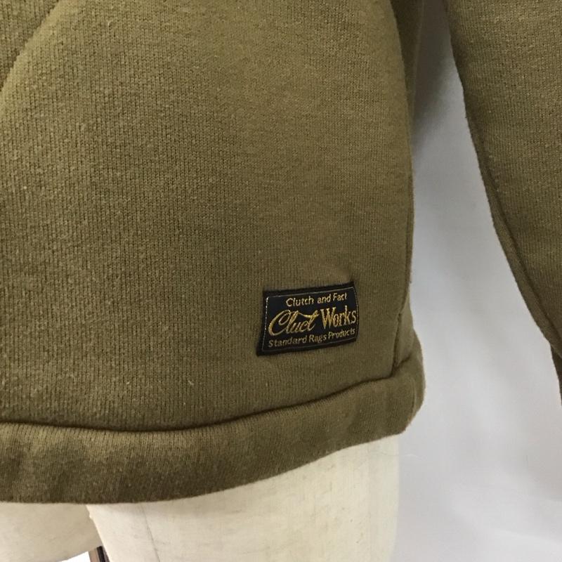 クラクト CLUCT カーディガン 長袖 ショールカラー 裏ボア L ロゴ、文字 茶 / ブラウン /  メンズ USED 古着 中古 10115071