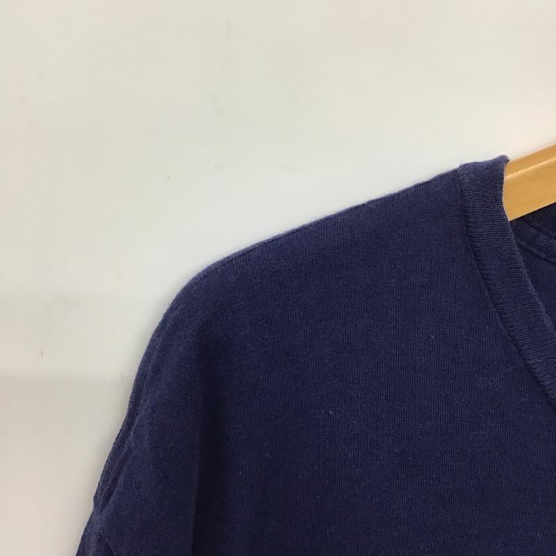 ポロジーンズ Polo Jeans Co. Tシャツ 半袖 半袖カットソー プリントTシャツ クルーネックカットソー L ロゴ、文字 青 / ブルー /  メンズ USED 古着 中古 10132308