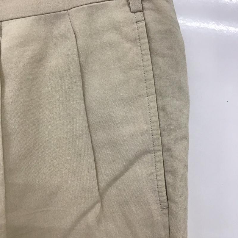 バーバリーズ BURBERRYS パンツ スラックス スラックス ワイドパンツ カジュアルパンツ ストレートパンツ 90s リネン 無地 ベージュ / ベージュ /  メンズ USED 古着 中古 10106558