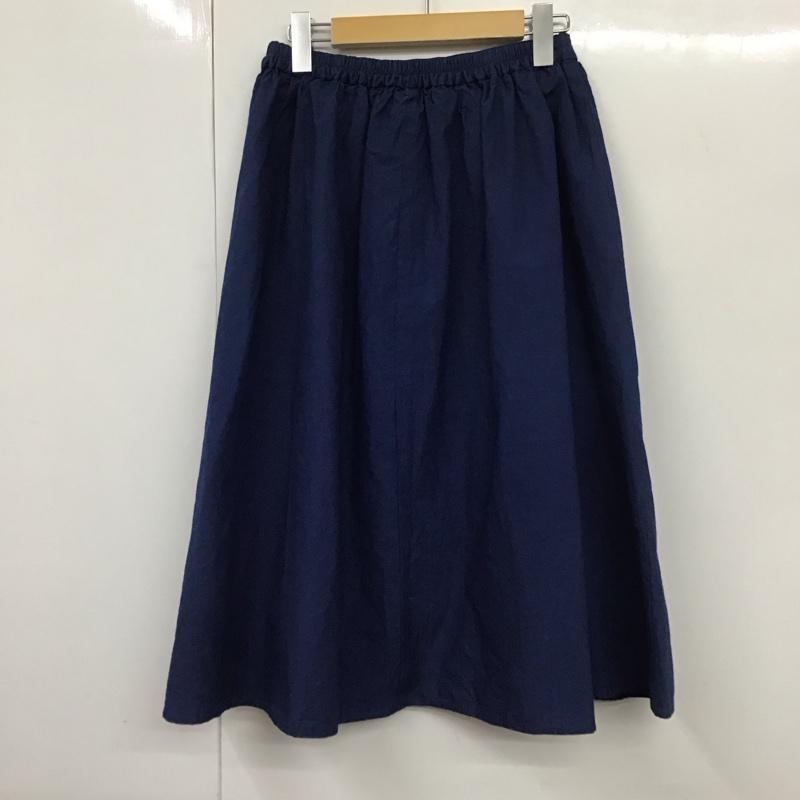 エヘカソポ ehka sopo スカート ロングスカート 1502477 フレアスカート M 無地 青 / ブルー /  レディース USED 古着 中古 10131285
