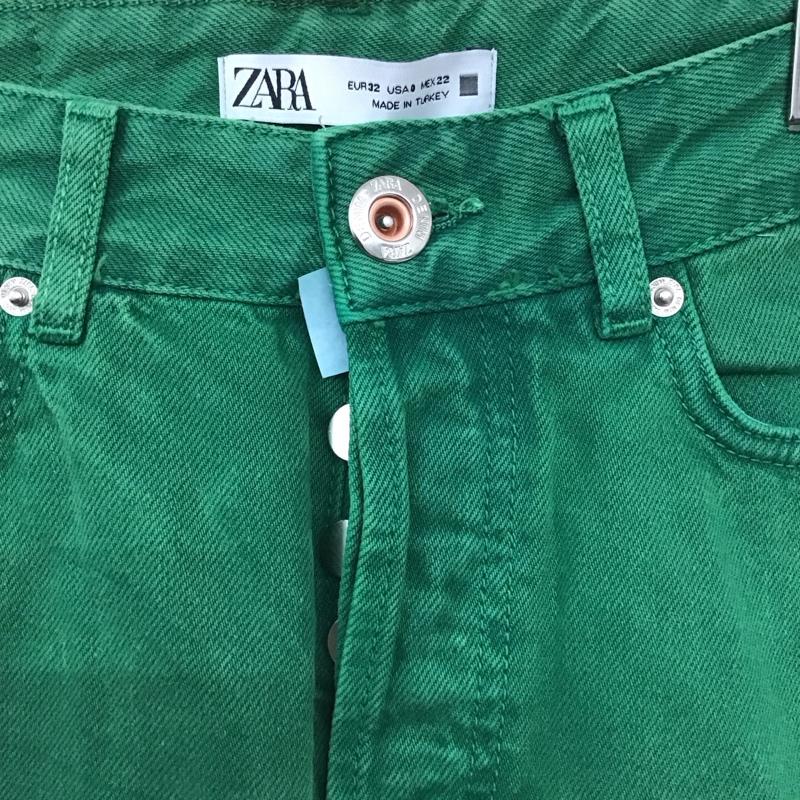 ザラ ZARA パンツ デニム、ジーンズ 32インチ 無地 緑 / グリーン /  レディース USED 古着 中古 10130397